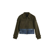 Desigual Green Cotton Denim Jacket