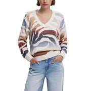 Desigual Cream Marabou Sweatshirt