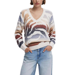 Desigual Cream Marabou Sweatshirt