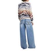 Desigual Cream Marabou Sweatshirt