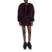 Desigual Bordeaux Polyester Jackets And Coat