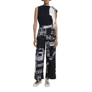 Desigual Black Polyester Rompers