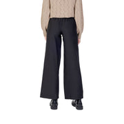 Jacqueline De Yong Black Polyester Flared Pants