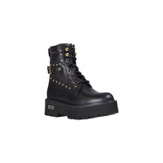 Cult Black Leather Lace-Up Boots