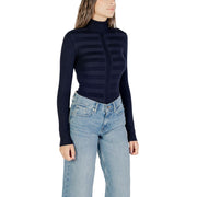 Morgan De Toi Blue Viscose Turtleneck