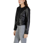 Jacqueline De Yong Black Leather Jacket