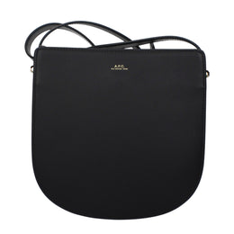 A.P.C. Black Leather Crossbody Bag