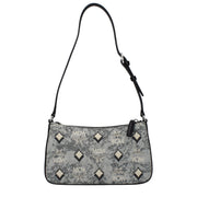MCM Gray Fabric Crossbody Bag