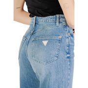 Guess Light Blue Cotton Relaxed Fit Jeans