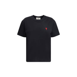 Ami Paris Black Cotton T-Shirt