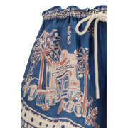 Alemais Blue Linen Bermuda Shorts