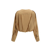 The Latest Beige Lycra Blouse