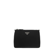 Prada Black Calf Leather Bos Taurus Shoulder Bag