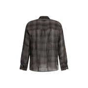 Our Legacy Brown Linen Pattern Shirt