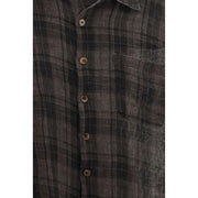 Our Legacy Brown Linen Pattern Shirt