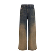 Diesel Multicolor Lyocell Relaxed Fit Jeans
