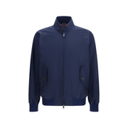Baracuta Blue Polyester Biker Jacket