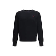 Ami Paris Black Merino Wool Sweatshirt