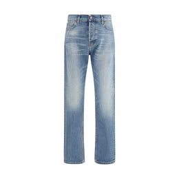 Haikure Blue Cotton Straight-Leg Jeans