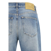 Haikure Blue Cotton Straight-Leg Jeans