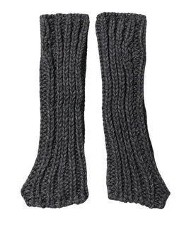 Dolce & Gabbana Gray Acrylic Knitted Fingerless Arm Warmer Gloves