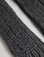 Dolce & Gabbana Gray Acrylic Knitted Fingerless Arm Warmer Gloves