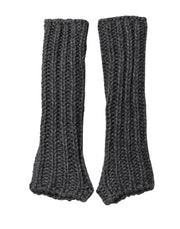 Dolce & Gabbana Gray Acrylic Knitted Fingerless Arm Warmer Gloves