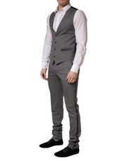 Dolce & Gabbana Gray Wool Single Breasted 1 Button 3PC Suit