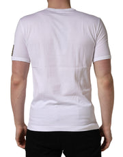Dolce & Gabbana White DG King Royal Crew Neck Cotton  T-shirt