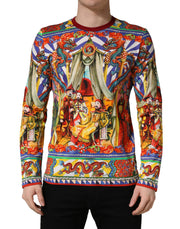 Dolce & Gabbana Multicolor Teatro Dei Pupi Men Long Sleeves  T-shirt