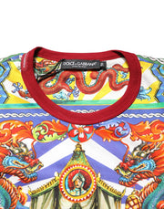 Dolce & Gabbana Multicolor Teatro Dei Pupi Men Long Sleeves  T-shirt