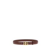 Dolce & Gabbana Bordeaux Calf Leather Bos Taurus Regular Belt
