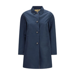 Barbour Blue Polyester Trench Coat