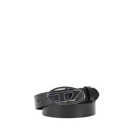 Diesel Black Calf Leather Bos Taurus Regular Belt