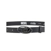Diesel Black Calf Leather Bos Taurus Regular Belt