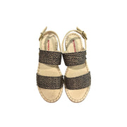 Borbonese Beige Fabric Sandal