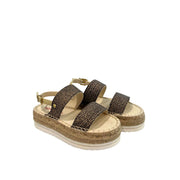 Borbonese Beige Fabric Sandal