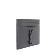 Saint Laurent Gray Calf Leather Bos Taurus Wallet