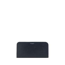 Saint Laurent Black Calf Leather Bos Taurus Wallet