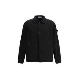 Stone Island Black Polyester Coat
