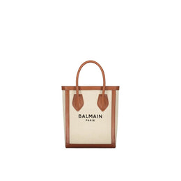 Balmain Brown Cotton Tote Bag