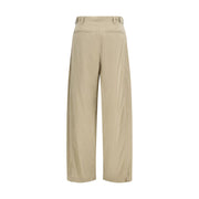 The Row Beige Silk Casual Pants