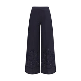 Forte_Forte Blue Cotton Casual Pants