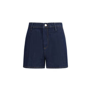 7FOR Blue Cotton Bermuda Shorts