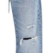 7FOR Blue Cotton Straight-Leg Jeans