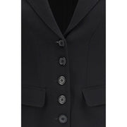 Dolce & Gabbana Black Fleece Wool Jackets And Coat