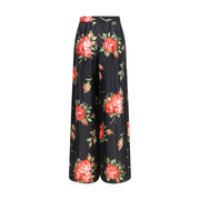 Dolce & Gabbana Multicolor Silk Casual Pants