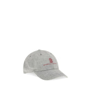 Brunello Cucinelli Gray Linen Cap (Baseball Hat)