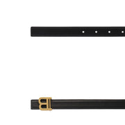 Balmain Black Leather Regular Belt