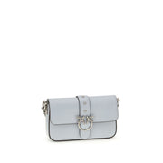 PINKO Blue Calf Leather Bos Taurus Shoulder Bag